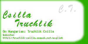 csilla truchlik business card
